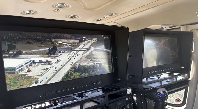 Ankara'da Kurban Bayramı trafiği havadan denetlendi