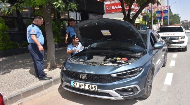 Gaziantep'te otomobilin motoruna sıkışan kedi yavrusu kurtarıldı