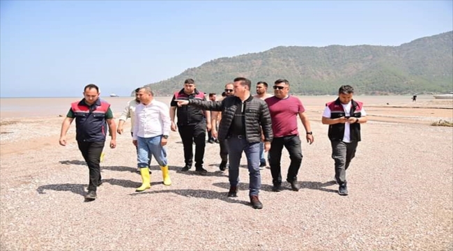 Antalya Adrasan'da etkili olan sağanak sele neden oldu