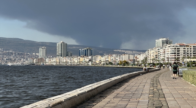 Manisa'da bir fabrikada çıkan yangına müdahale ediliyor