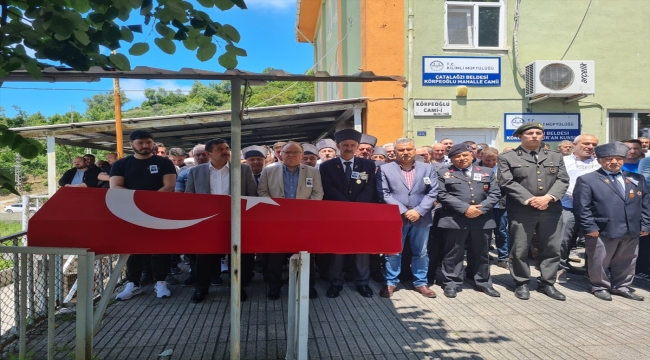 Kıbrıs gazisi memleketi Zonguldak'ta son yolculuğuna uğurlandı