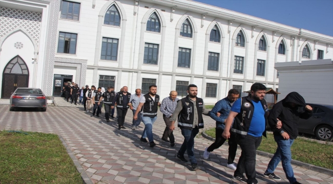 Kocaeli merkezli fındık alım usulsüzlüğü operasyonunda yakalanan 18 zanlı adliyede