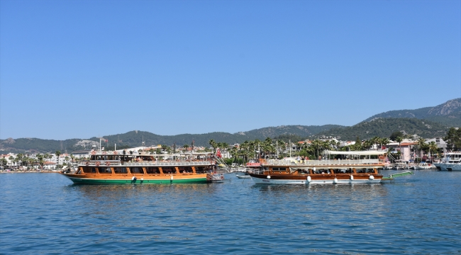 Marmaris'te tekne turlarında bayram tatili yoğunluğu