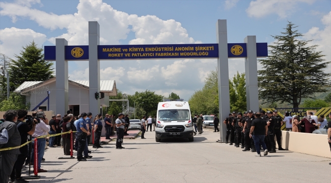 MKE Roket ve Patlayıcı Fabrikası'ndaki patlamada 5 işçinin şehit olduğu bildirildi