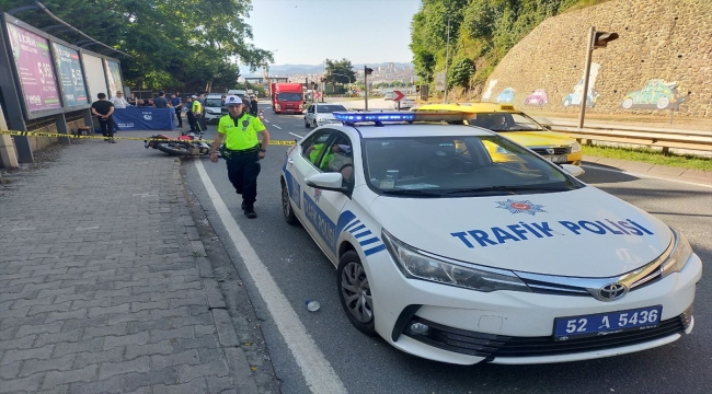 Ordu'da kaldırıma çarpan motosikletteki genç kız öldü