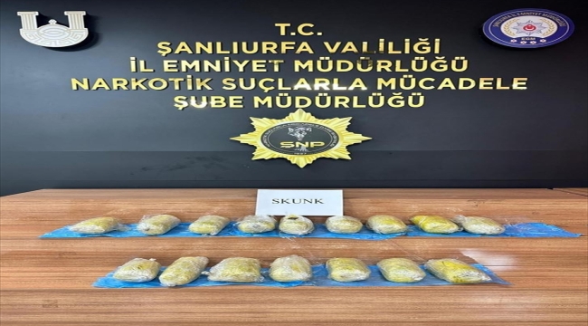 Şanlıurfa'da 11 kilo 500 gram sentetik uyuşturucu ele geçirildi