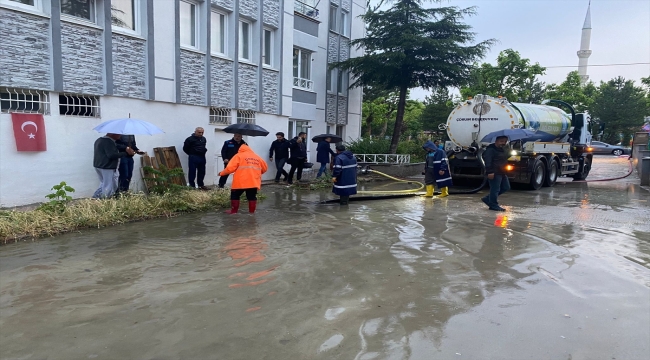 Çorum'da sağanak etkili oldu