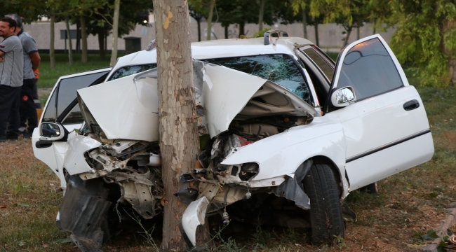 İzmir'de ağaca çarpan otomobilin sürücüsü öldü