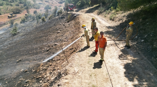 Manisa'da makilik alanda çıkan yangın kontrol altına alındı