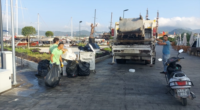 Marmaris'te Kurban Bayramı tatilinde 3 bin 192 ton atık toplandı