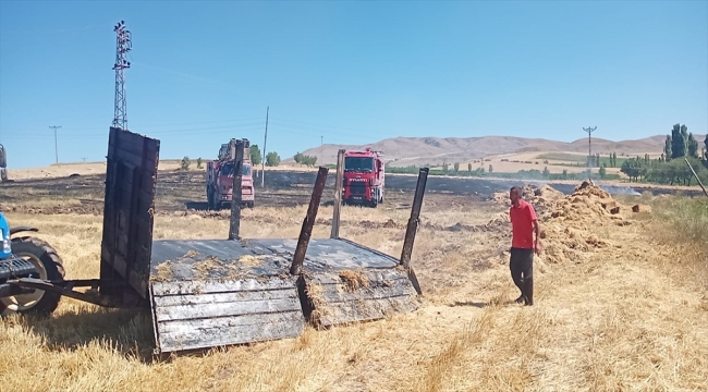 Sivas'ta tarla yangınında 25 dönüm ekili alan zarar gördü