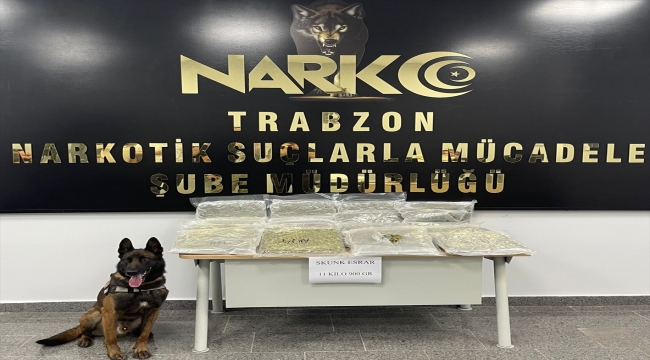 Trabzon'da 11 kilo 900 gram uyuşturucu ele geçirildi