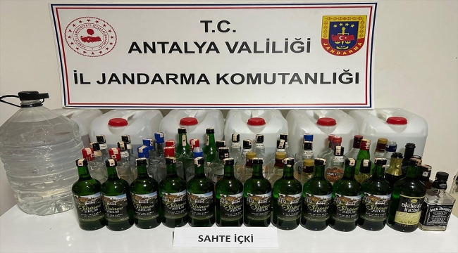 Antalya'da sahte ve kaçak içki ele geçirildi