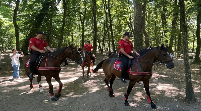 Belgrad Ormanı'nda yangınlara karşı polis denetimi