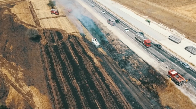 Burdur'da çıkan anız yangını söndürüldü 