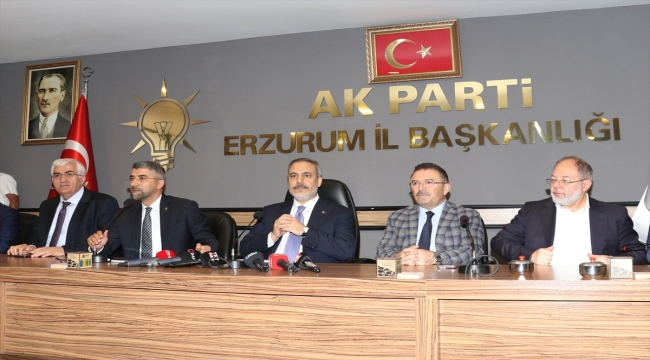 Dışişleri Bakanı Fidan Erzurum'da