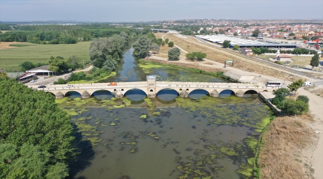 Edirne'de Meriç ve Tunca nehirlerinin su seviyesi düştü