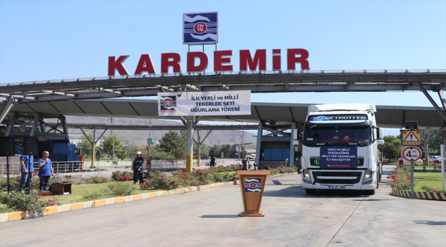 KARDEMİR'de üretilen ilk yerli ve milli tren tekerlek setleri Sivas'a gönderildi