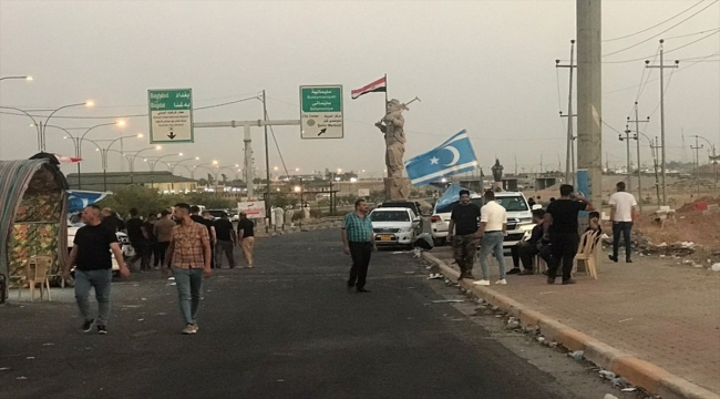 Kerkük'te Irak ordusuna ait karargahın KDP'ye verilme kararına karşı protestolar 5. gününde sürüyor