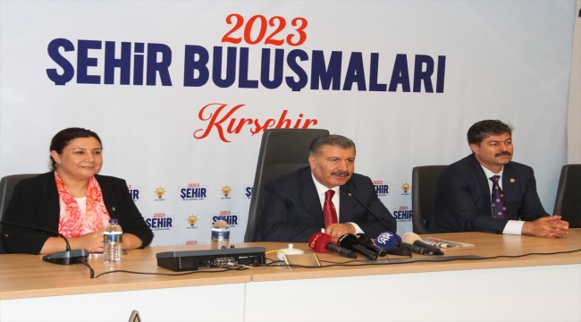 Sağlık Bakanı Koca, Kırşehir'de "Şehir Buluşmaları" programında konuştu