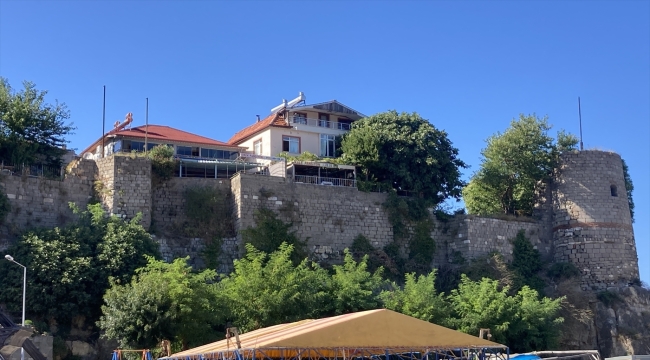 3 bin yıllık Amasra Kalesi'ne zarar veren ağaç kökleri temizleniyor