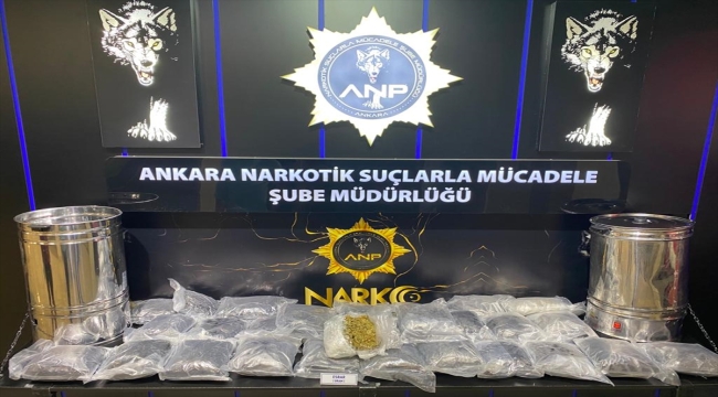 Ankara'da 18 kilo 100 gram esrar ele geçirildi