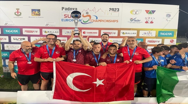 Down Sendromlu Özel Futsal Milli Takımı, üst üste ikinci kez Avrupa'da tarih yazdı