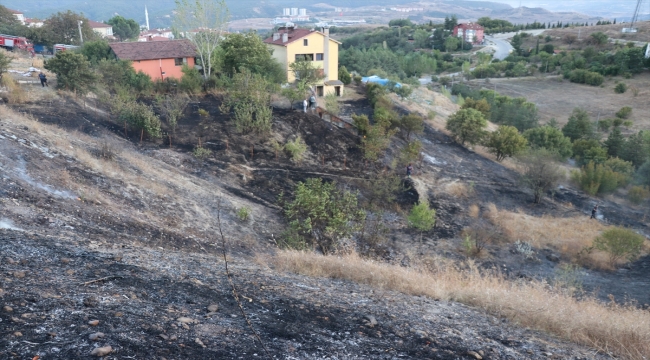 Karabük'te otluk alanda çıkan yangında garaj ve baraka zarar gördü