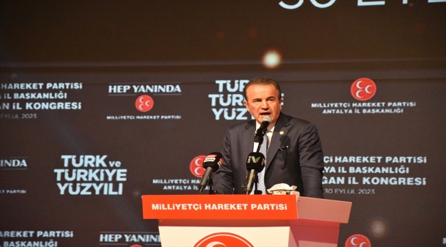 MHP Genel Başkan Yardımcısı Yalçın, Antalya İl Kongresi'nde konuştu