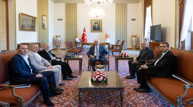 TBMM Başkanı Kurtulmuş, Kırım Tatarlarının milli lideri Kırımoğlu ve beraberindeki heyeti kabul etti