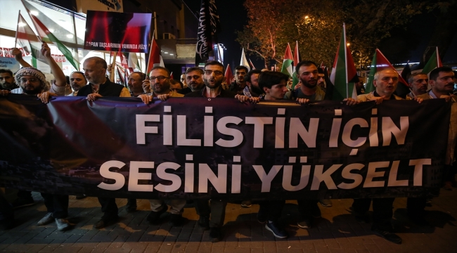 İsrail'in Gazze'ye saldırıları Bursa'da protesto edildi