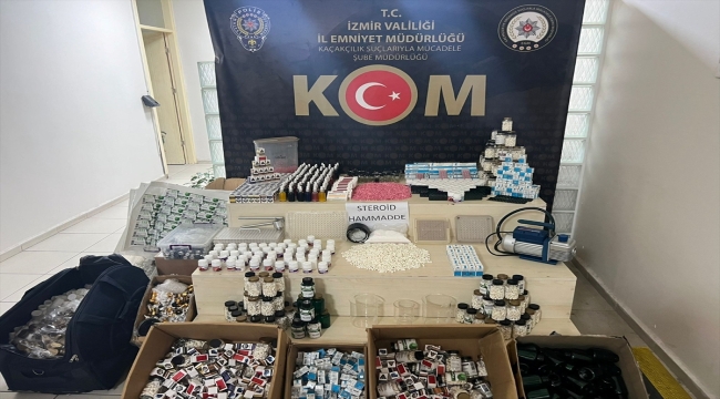 İzmir'de vücut geliştirme ve cinsel sağlık ürünü kaçakçılarına yönelik operasyon