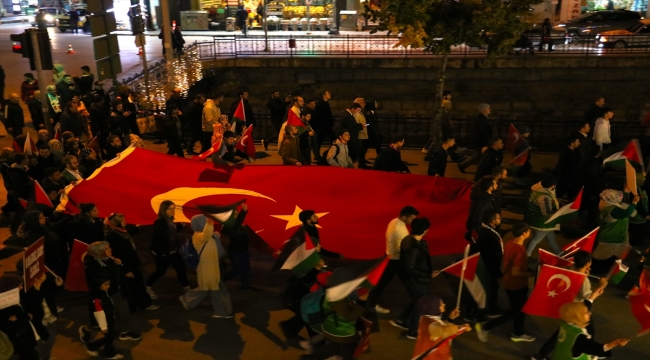 Kastamonu'da "Özgür Filistin Yürüyüşü" düzenlendi