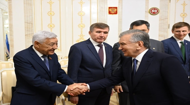 Özbekistan Cumhurbaşkanı Mirziyoyev, Tataristan Cumhuriyeti Reisi Minnihanov'la görüştü