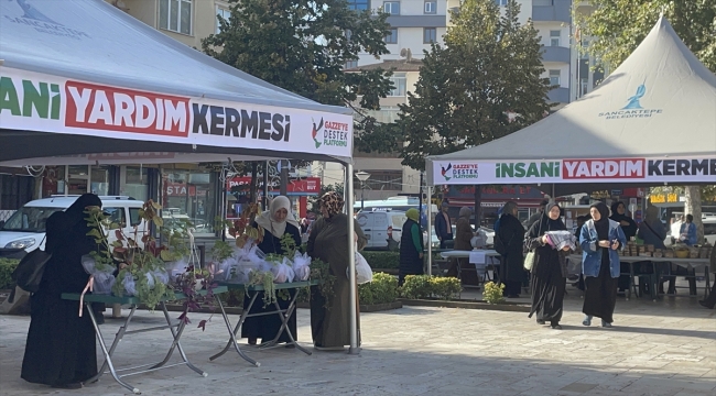 Sancaktepe'de kadınlar Gazze'ye destek için kermes düzenledi