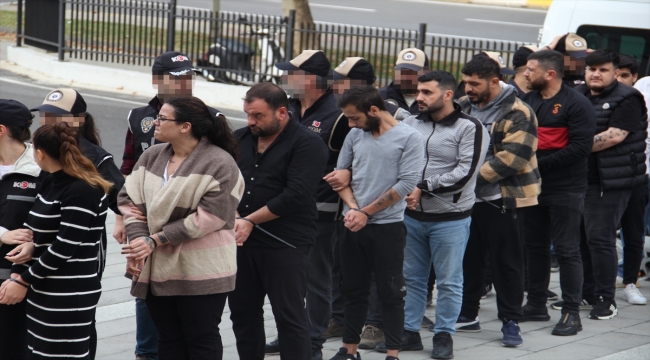 Tekirdağ'da "Kafes" operasyonunda yakalanan 12 şüpheli adliyede