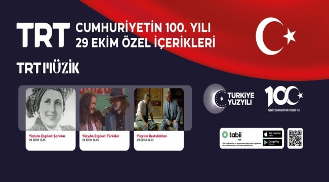 TRT'den Cumhuriyet'in 100. yılına özel içerikler