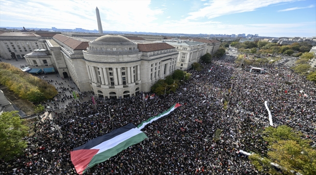 ABD'nin başkenti Washington'da "Filistin'e destek" gösterisi