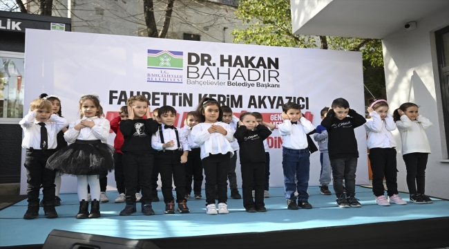 Bahçelievler'de Fahrettin Kerim Akyazıcı Anaokulu, Kadın Gelişim ve Gençlik Merkezi açıldı