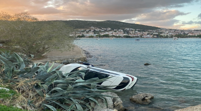 Datça'da manzara izlerken uçuruma yuvarlanan otomobilin sürücüsü yaralandı