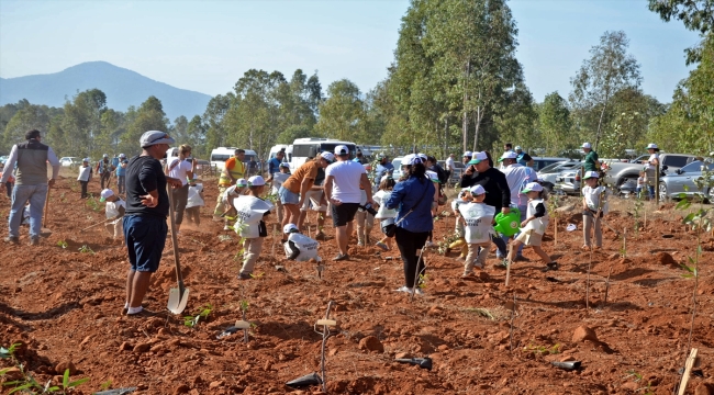 Fethiye'de milli ağaçlandırma günü kapsamında fidan dikimi yapıldı