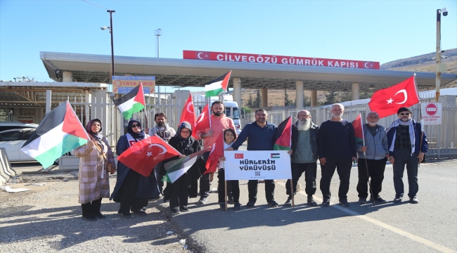 İstanbul'dan Gazze'ye yürüyüş başlatan grup Hatay'a ulaştı