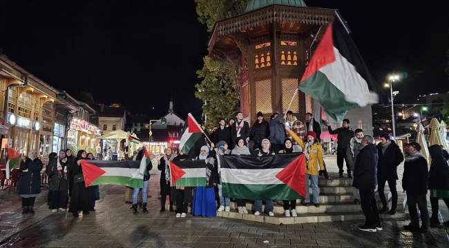 Saraybosna'da İsrail'in Gazze'ye saldırıları protesto edildi