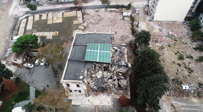 Hatay'ın Türkiye'ye katılımının oylandığı valilik binası depremin izlerinden kurtarılıyor