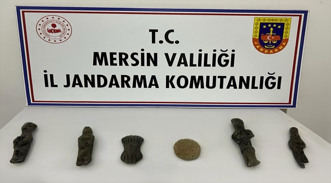 Mersin'de tarihi eser niteliğinde 6 obje ele geçirildi