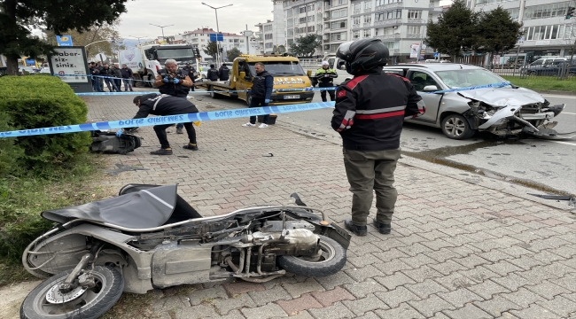 Ordu'da otomobil ile motosikletin çarpıştığı kazada 2 kişi yaralandı